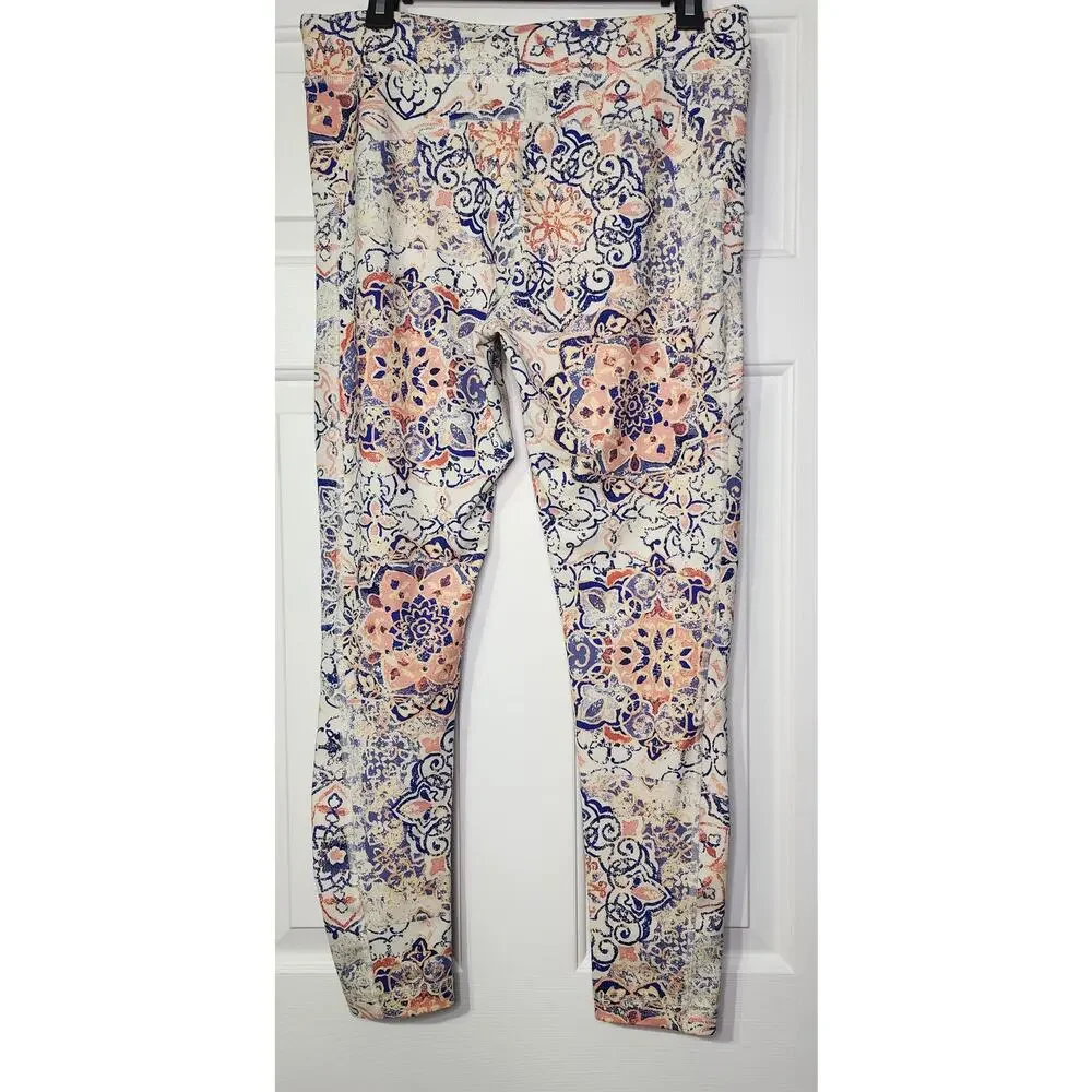Lucky Brand Lotus floral multicolored Leggings Size‎ Large